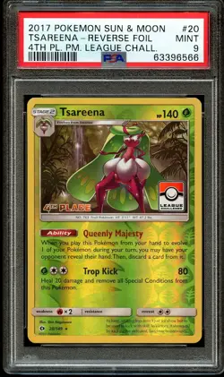 PSA 9 MINT Tsareena 20/149 4th Place LEAGUE HOLO PROMO Pokemon Card 566 - Image 2