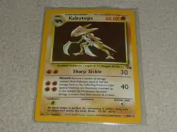 POKEMON FOSSIL HOLO FOIL 9/62 CARD KABUTOPS 60HP 1999 TCG RARE NR MINT - Image 1