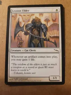 MTG Magic the Gathering Leonin Elder (10/306) Mirrodin Cat LP BULK DISCOUNT - Image 1