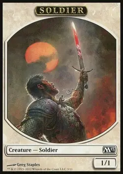 Soldier Token Magic Core Set 2013 LP/NM MTG Playset White Staples BULK DISCOUNT! - Image 1