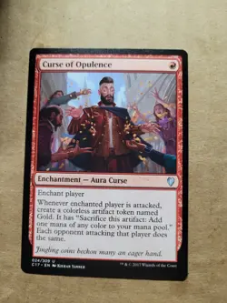 Curse of Opulence [Commander 2017] Magic MTG 24/309 Red C17 U Aura BULK DISCOUNT - Image 1