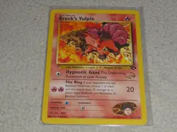 POKEMON GYM CHALLENGE BROCKS YULPIX 37/132 CARD 2001 TCG RARE NR MINT GOLD STAMP - Image 1