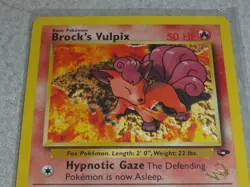 POKEMON GYM CHALLENGE BROCKS YULPIX 37/132 CARD 2001 TCG RARE NR MINT GOLD STAMP - Image 2