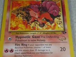 POKEMON GYM CHALLENGE BROCKS YULPIX 37/132 CARD 2001 TCG RARE NR MINT GOLD STAMP - Image 3
