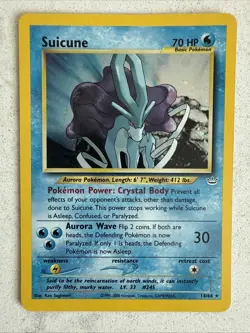 PokÃ©mon TCG Suicune Neo Revelation Holo Card 14/64 - Image 1