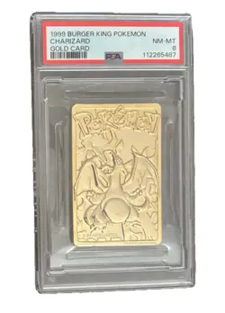 1999 Burger King Pokemon 23K Plated Gold CHARIZARD Card, Box, COA & Ball - PSA 8 - Image 1