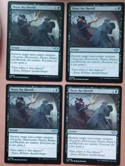 4x Shoot the Sheriff **NEAR MINT** **UNPLAYED** MTG - Image 1