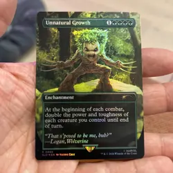 MTG Magic the Gathering Secret Lair x Marvel NM Foil Unnatural Growth (#0865) - Image 3