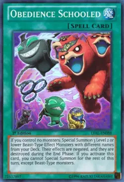 Obedience Schooled - LVAL-EN088 - Super Rare - Unlimited Edition NM YuGiOh!  Leg - Image 1