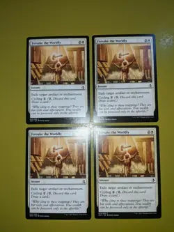 Forsake the Worldly x4 Amonkhet 4x Playset Magic the Gathering MTG - Image 1