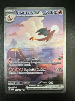 PokÃ©mon TCG 151 Charizard EX Special Illustration Rare Card 199/165 Sir SAR - Image 1