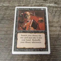 Magic The Gathering MTG Demonic Tutor Revised 3rd LP Excellent Ungraded - Image 1