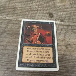 Magic The Gathering MTG Demonic Tutor Unlimited 1993 MP Good Ungraded - Image 1