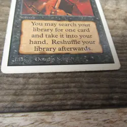 Magic The Gathering MTG Demonic Tutor Unlimited 1993 MP Good Ungraded - Image 2