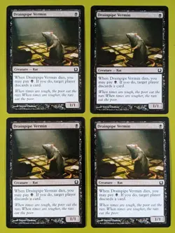 Drainpipe Vermin x4 Return to Ravnica 4x Playset Magic the Gathering MTG - Image 1