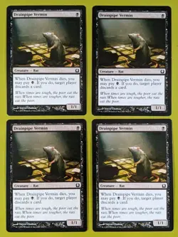 Drainpipe Vermin x4 Return to Ravnica 4x Playset Magic the Gathering MTG - Image 2
