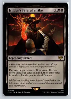 Magic the Gathering MTG Lord of the Rings #91 Isildur's Fateful Strike Rare - Image 3