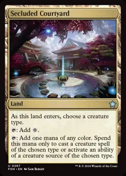 Secluded Courtyard | Foundations | FDN | Mint - Foil | MTG #267 - Image 1