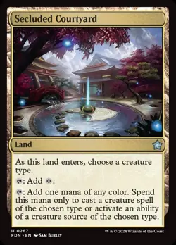 Secluded Courtyard | Foundations | FDN | Mint - Foil | MTG #267 - Image 2
