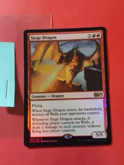 2014 Magic The Gathering Magic 2015 Foil #162 Siege Dragon, Rare, Red, cd1 - Image 8