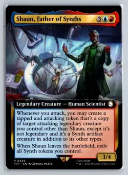 MTG Fallout Extended Art #429 Shaun, Father of Synths Rare Legendary Human - Image 1