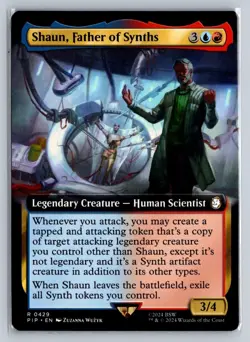 MTG Fallout Extended Art #429 Shaun, Father of Synths Rare Legendary Human - Image 3