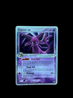 2005 Pokemon EX Unseen Forces Espeon EX English Holo 102/115 LP+ - Image 1