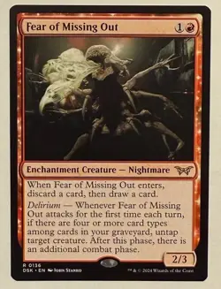 Fear of Missing Out - Duskmourn: House of Horrors MTG Magic the Gathering - Image 1