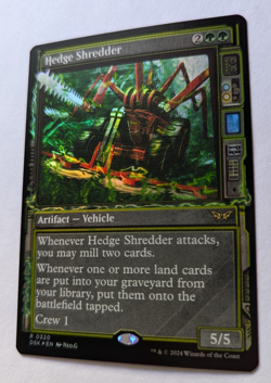 MTG 2024 Duskmourn HEDGE SHREDDER Rare 0320 Showcase Foil M/NM - Image 7