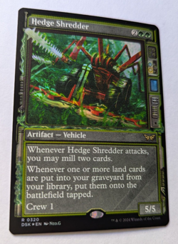 MTG 2024 Duskmourn HEDGE SHREDDER Rare 0320 Showcase Foil M/NM - Image 8