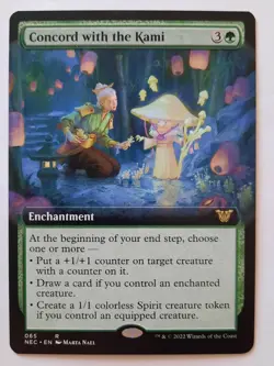 MTG Kamigawa: NEO Commander CONCORD WITH THE KAMI 065 Rare (Extended Art) M/NM - Image 4