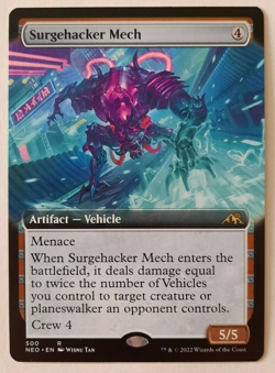 MTG 2022 Kamigawa Neon Dynasty SURGEHACKER MECH 500 Rare (Extended Art) M/NM - Image 4