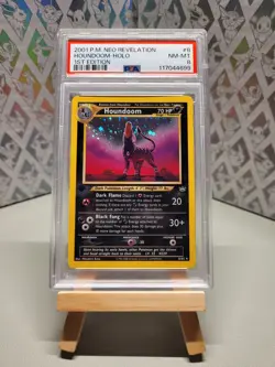 Houndoom Neo Revelation 1st Edition 8/64 Holo Pokemon Card Rare PSA 8 - Image 1