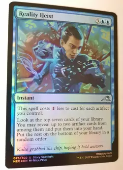MTG Kamigawa: Neon Dynasty REALITY HEIST 075/302 U Foil M/NM - Image 2