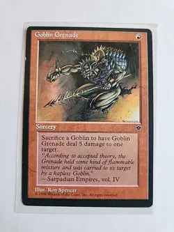 Goblin Grenade (A, Spencer) - Fallen Empires - MTG Magic - Common - Red Sorcery - Image 1