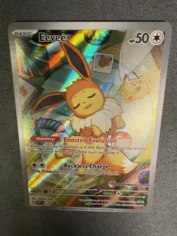 Eevee 173 BLACK STAR PROMO Pokemon Center STAMP Prismatic Evolutions HOLO NM - Image 5