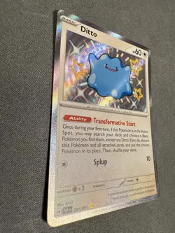 Ditto 201/091 BABY SHINY Paldean Fates HOLO NM Pokemon Cards - Image 4