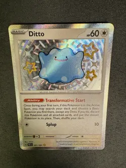 Ditto 201/091 BABY SHINY Paldean Fates HOLO NM Pokemon Cards - Image 5