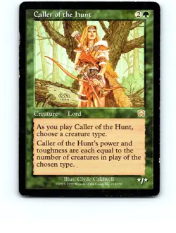 Caller of the Hunt Rare Mercadian Masques #233 MTG Light Play VG+ - Image 3