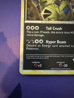 Tyranitar 26/95 Holo Rare Pokemon Card HGSS Unleashed LP - Image 5