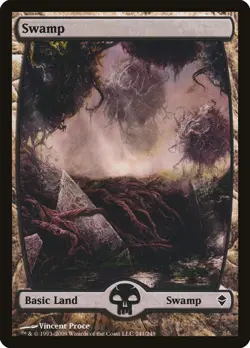 Swamp (241) Zendikar PLD Basic Land Extended / Full Art MAGIC CARD ABUGames - Image 1