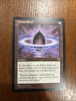 MTG / Lotus Petal / Tempest / Good Condition / Light Play Maybe Moderate - Image 1