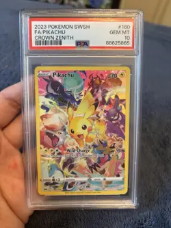 2023 Pokemon SWSH FA/Pikachu Crown Zenith PSA 10 - Image 1