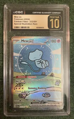 CGC PRISTINE 10 Bubble Mew Ex Paldean Fates 232/091 Pokemon. LOW POP! - Image 1
