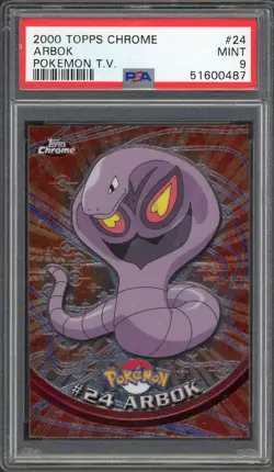 PSA 9 Arbok Topps Chrome Pokemon T.V. #24 Foil Pokemon Card B27 - Image 1