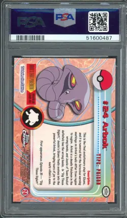 PSA 9 Arbok Topps Chrome Pokemon T.V. #24 Foil Pokemon Card B27 - Image 2