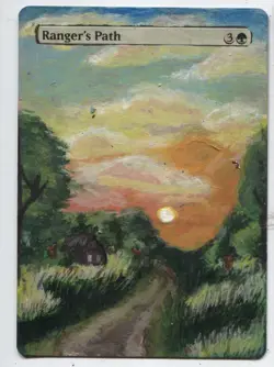 Ranger's Path ALTERED ART MTG Rare Magic Hand Painted SEE DESCRIPTION - Image 1