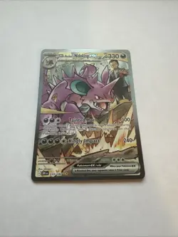 Pokemon TCG Team Rocket's Nidoking EX 233/182 SPECIAL ILLUSTRATION RARE SIR USA - Image 1