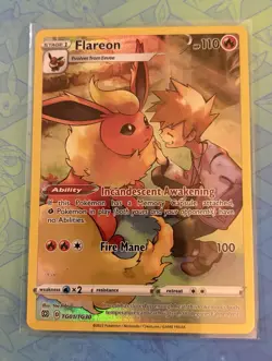 Pokemon TCG SWSH Brilliant Stars - Flareon TG01/TG30 NM - Image 1
