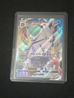 Pokemon Card Ice Rider Calyrex Vmax 046/198 UR Sword Shield Chilling Reign NM - Image 1